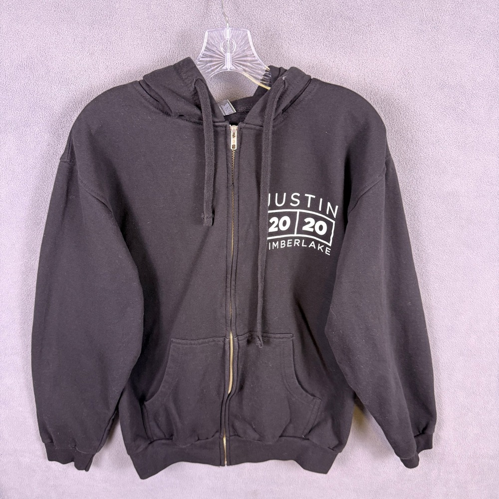 Justin Timberlake Tultex Zip Hoodie Mens Medium Black 20/20 Experience Tour 2013